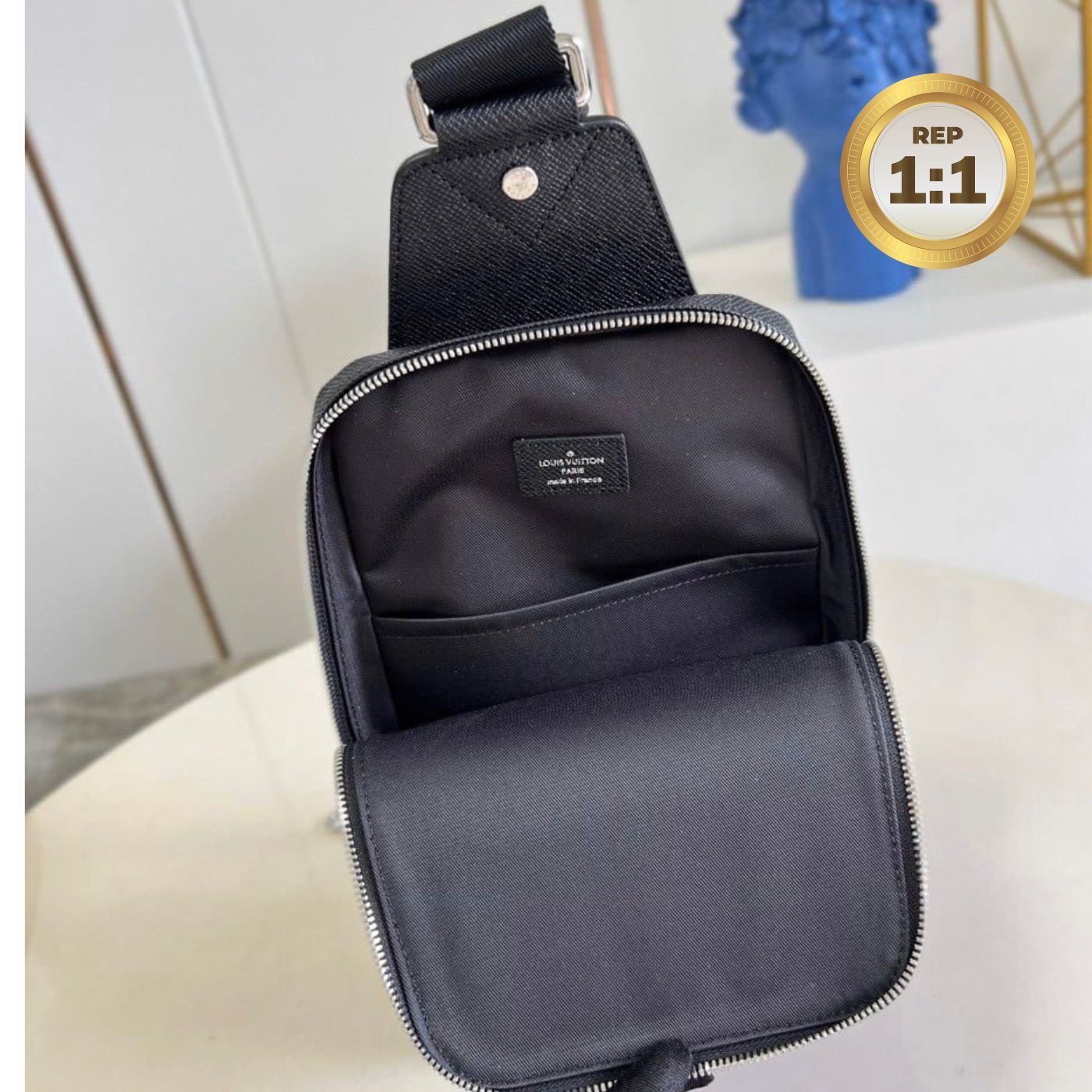 [REP 1:1] Louis Vuitton Avenue Sling Bag Black For Women 12.2in/31cm